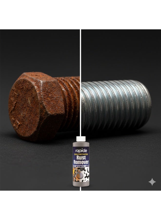 Rapide Products Rapide Concentrated Liquid Rust Remover 200ml - Concentrated Formula Effectively Removes Rust. Use on Nuts, Bolts, Garden Tools and Other Metal Objects. Perfect Solution for Projects - Image 2